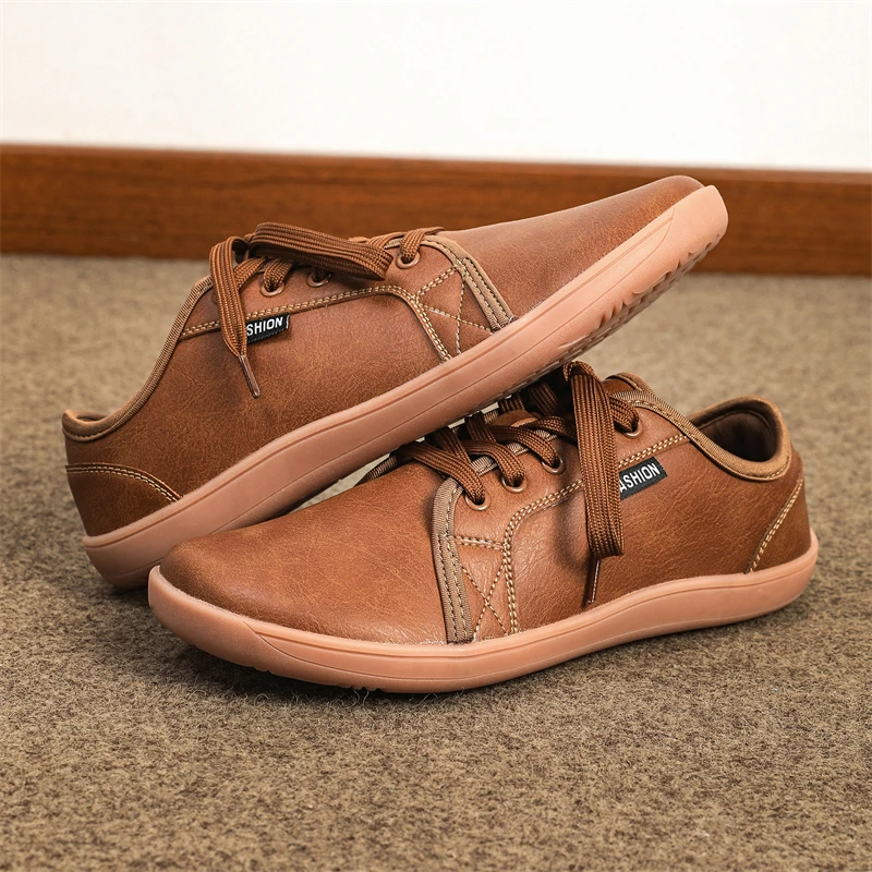 Barefoot Wide Toe Box Shoes for Men - Minimalist Barefoot Dress Shoes Sneakers Zero Drop Slip on Walking Non Slip Shoes for Men 5