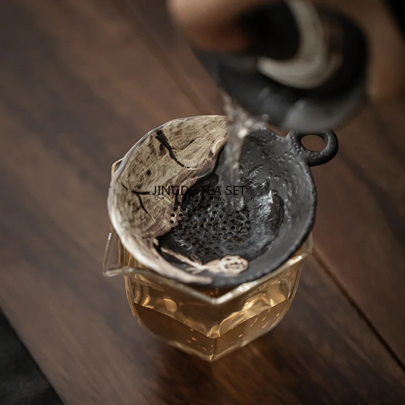 Retro ceramic filter set Chinese integrated tea separator Kung Fu tea set kitchen accessories