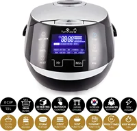 Yum Asia Rice Cooker with Ceramic Bowl and Advanced Fuzzy Logic (8 Cup, 1.5 Litre) 6 Rice Cook Functions, 6 Multicook Fun 2