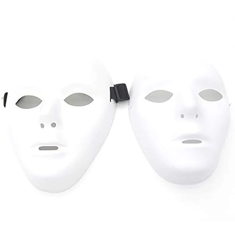 1pcs Creative Female Scary White Blank Full Face Masks Fashion Halloween DIY Scary Mask Male Festive Party Decoration Masks
