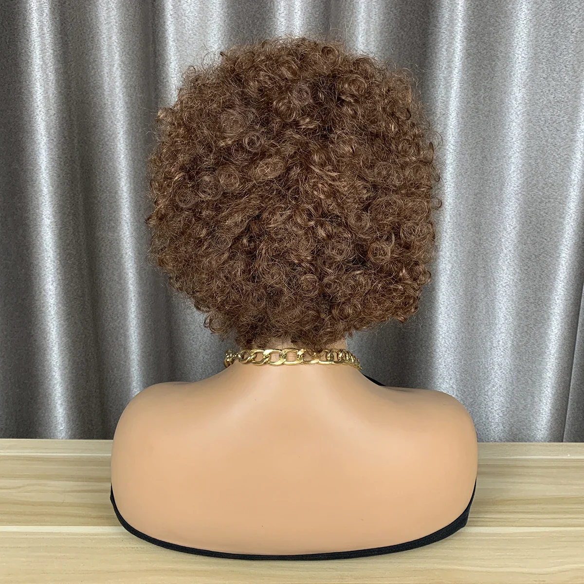 진저 컬리 픽시컷 가발  33 인모 픽시컷 가발 180% 컬러풀 머신메이드 인모 가발 착용하기 쉬운 헤어우고