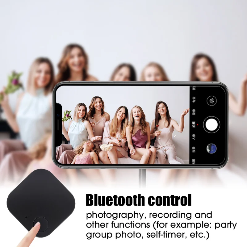 Wireless Mini Anti-Lost Smart Bluetooth Remote Theft Device Alarm GPS Tracker Camera Locator Square Pets Keychain Locator Traker