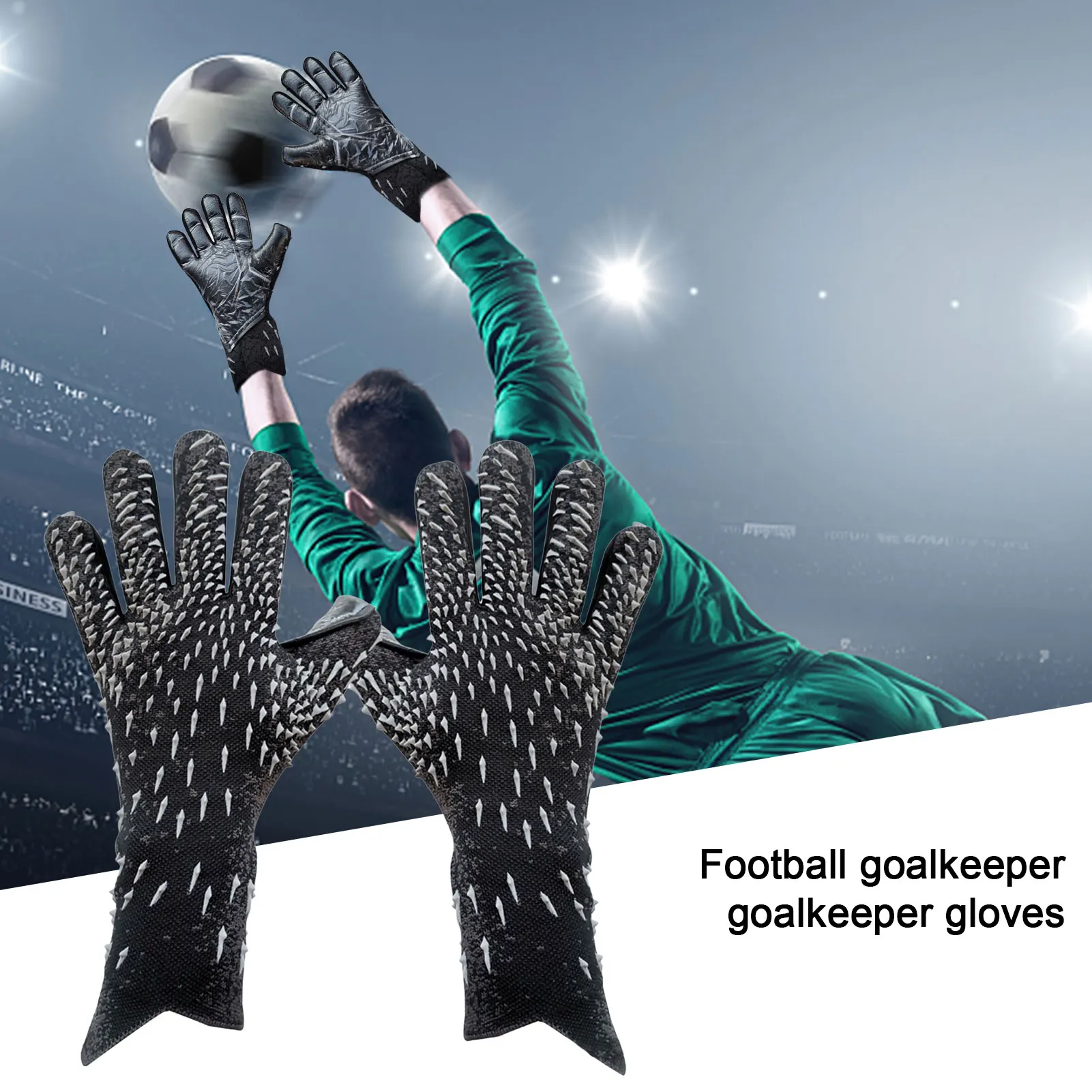 Goalie Goalkeeper Gloves Strong Grip Soccer Goalie Gloves Soccer Gloves  With Finger Protection To Prevent Injuries Durable