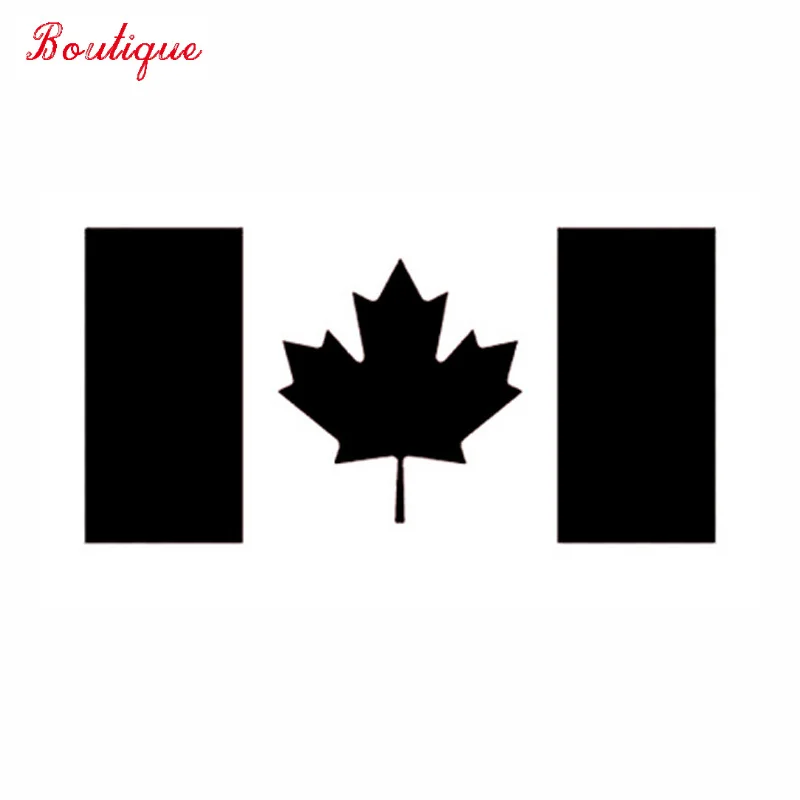 

17.2cm * 8.5cm Canadian flag design fashion car sticker, Waterproof PVC Vinyl Car Styling Black / silver s3-4687