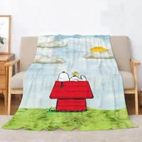 Snoopy Cooling Blanket Plaid Throw Blankets and Blankets for Baby Home and Decoration Summer Comforter Bedspread on the Bed Sofa 2