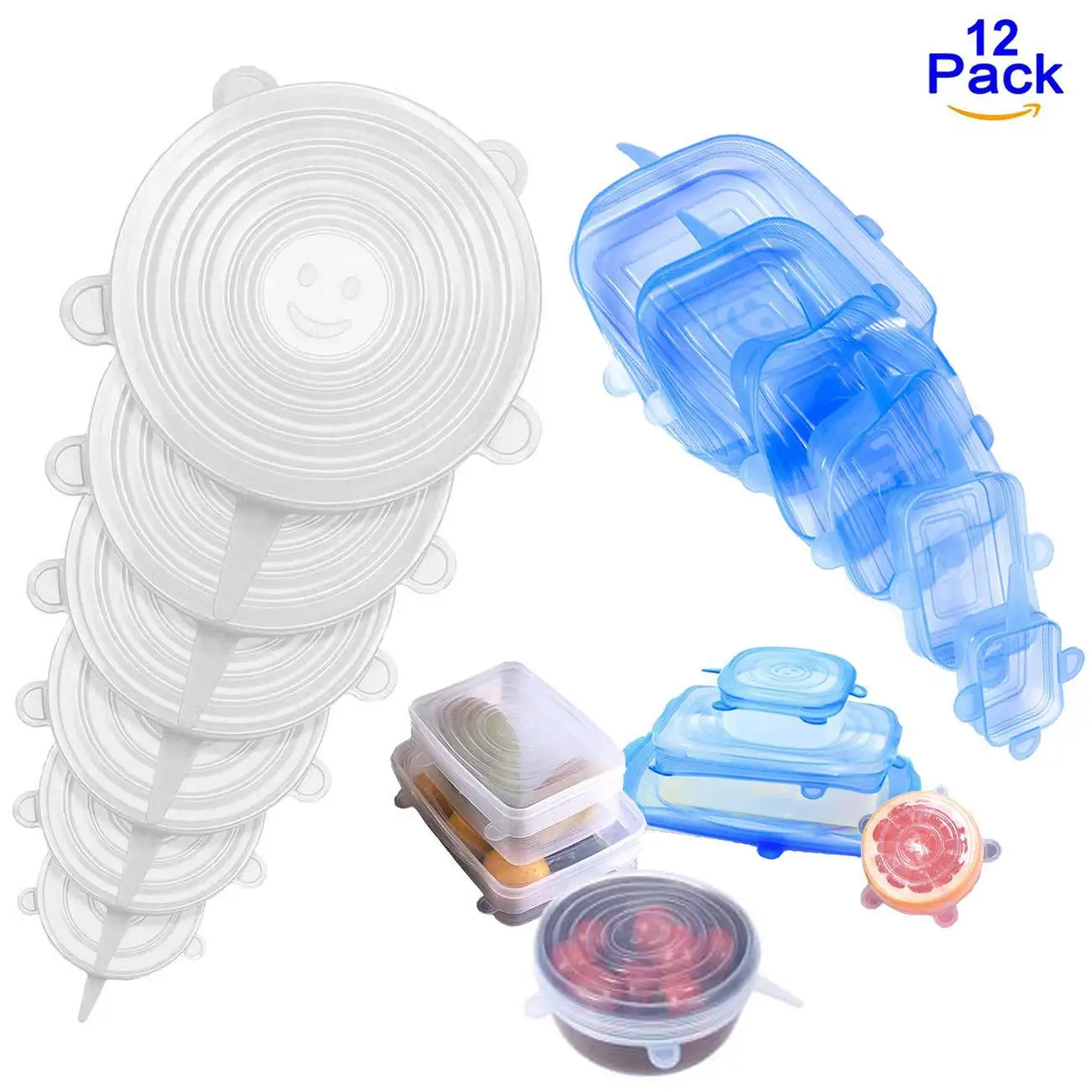

Silicone Cover Stretch Lids Reusable Airtight Food Wrap Covers Silicone Caps Fresh Seal Bowl Wrap for Cans Kitchen Accessories