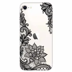 Transparent Cute Soft Silicone TPU Phone Case - Clear Protective Bumper Cover for iPhone SE 2020 (R05.CH.1)