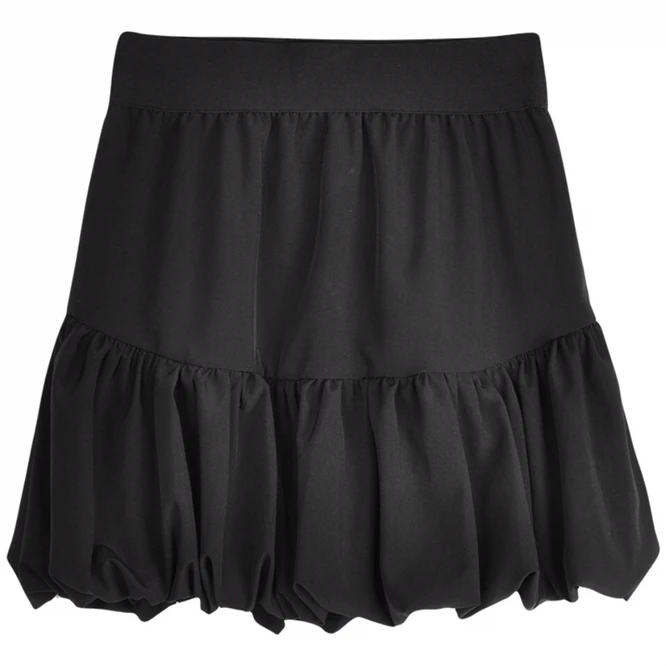 Spring Summer Style Design Sense Bubble Bud Cloud Puffy Women's Skirt Girl Student A-Shaped Short Skirt College Style Thin Black mini skirt Skirts