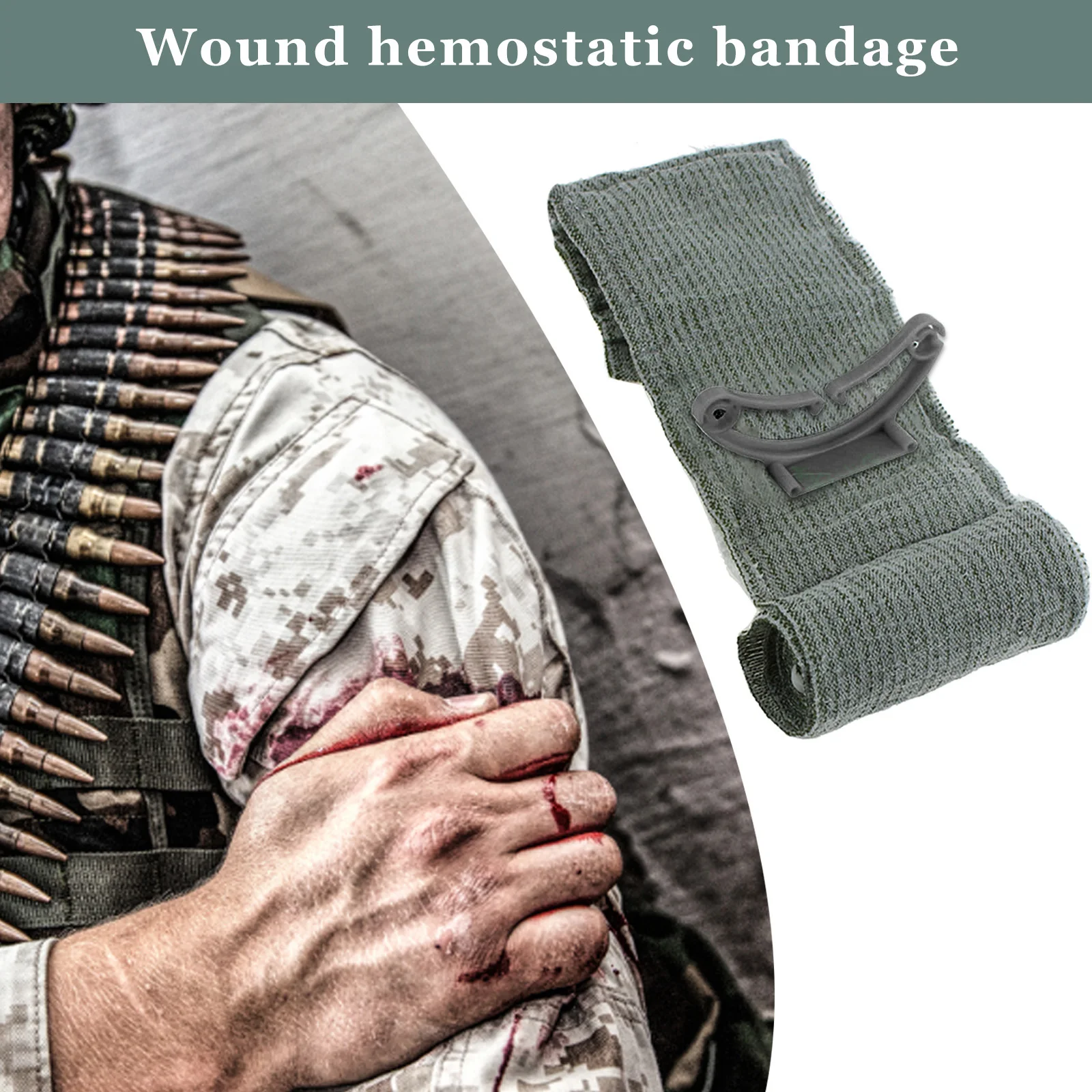 20/1PCS Israeli Indian Combat Trauma Bandages 4/6 Inch Multifunctional Wound Stop Bleeding Sterile Bandage Aid For Arm Leg Head