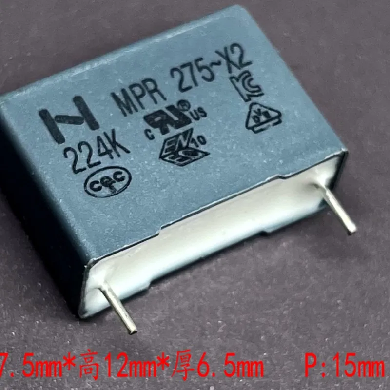 5x Condensateur Film M&eacute;tallis&eacute; 224 0.22uf 220nf 630v 17x14mm 11con067