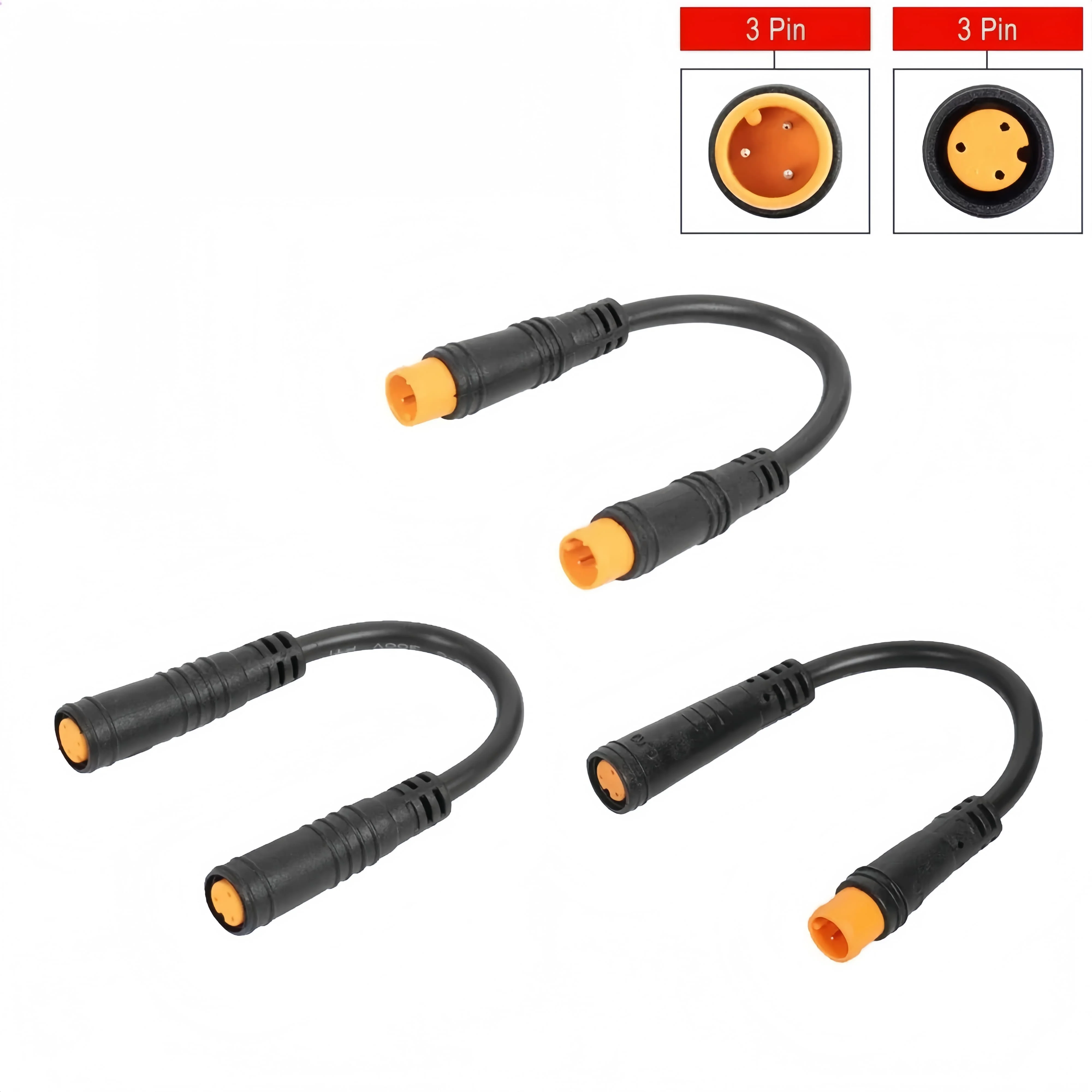 Waterproof Electric Bicycle Thumb Throttle Cable with Sensor Connection