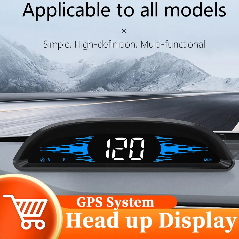 

HUD Head Up Display Car GPS Speedometer Smart Clock Decor Digital Gauges Car Electronics Accessories On-board Computer