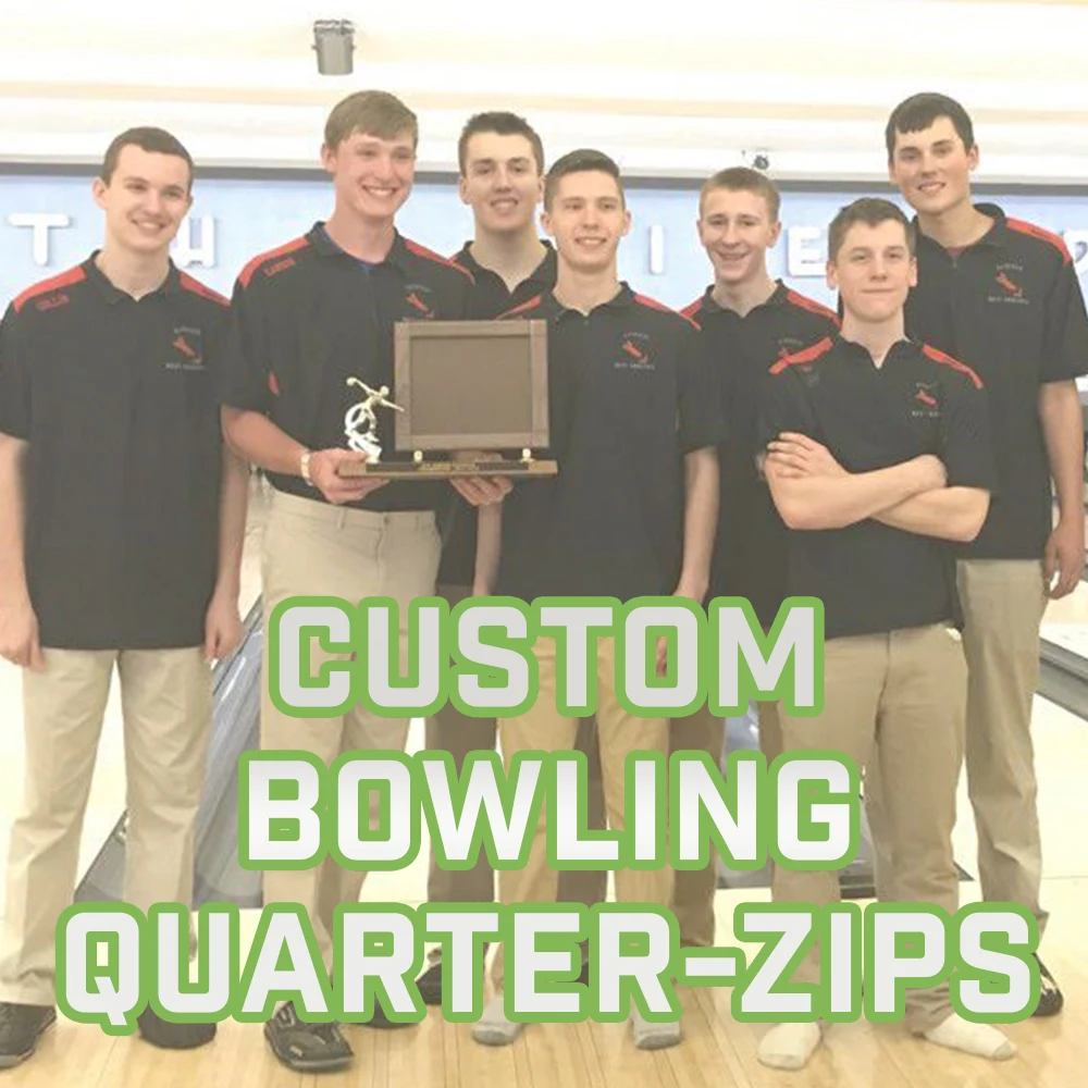 Bowling Short Sleeve Polo Shirt Men Women Youth Quarter Zip Casual Entertainment Blazer Quick Dry Breathable