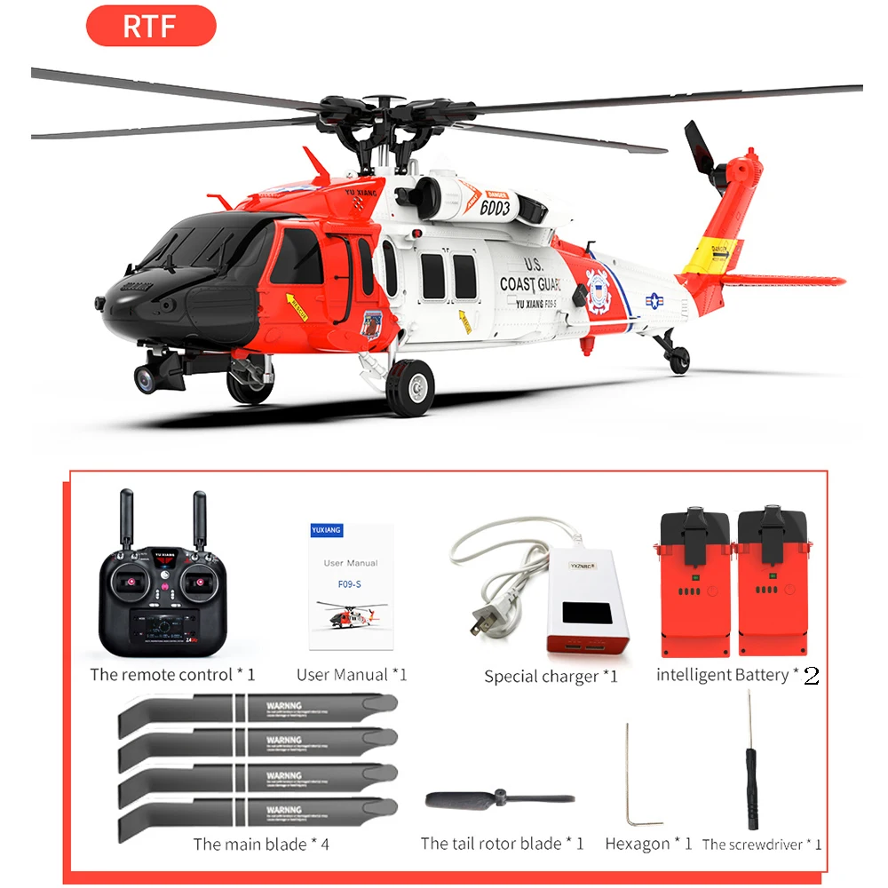 Yxznrc F09s 2.4g 6ch Rc Helicopter 6axis Gyro Gps Optical Flow