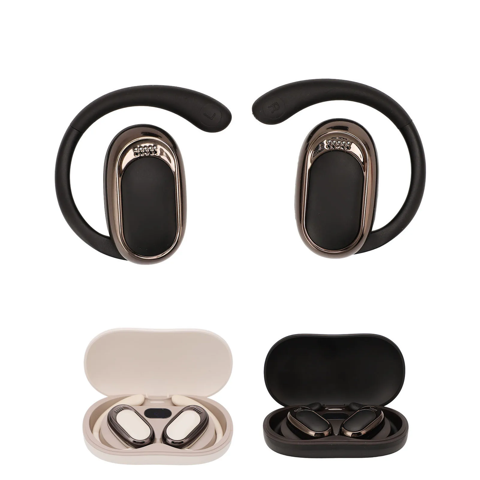 Language Translator Earbuds wireless earbuds translator earbuds translator earphones Music Playing Bluetooth 5.4 Wireless with Charging Case for Travel
