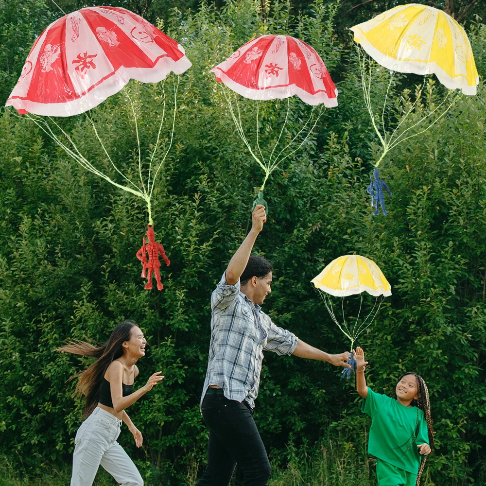 1-10pcs Kids Hand Throwing Parachute Toys Outdoor Sports Hand Throwing Airdrop Games Parent-child Interactive Educational Toys - Bilde 2