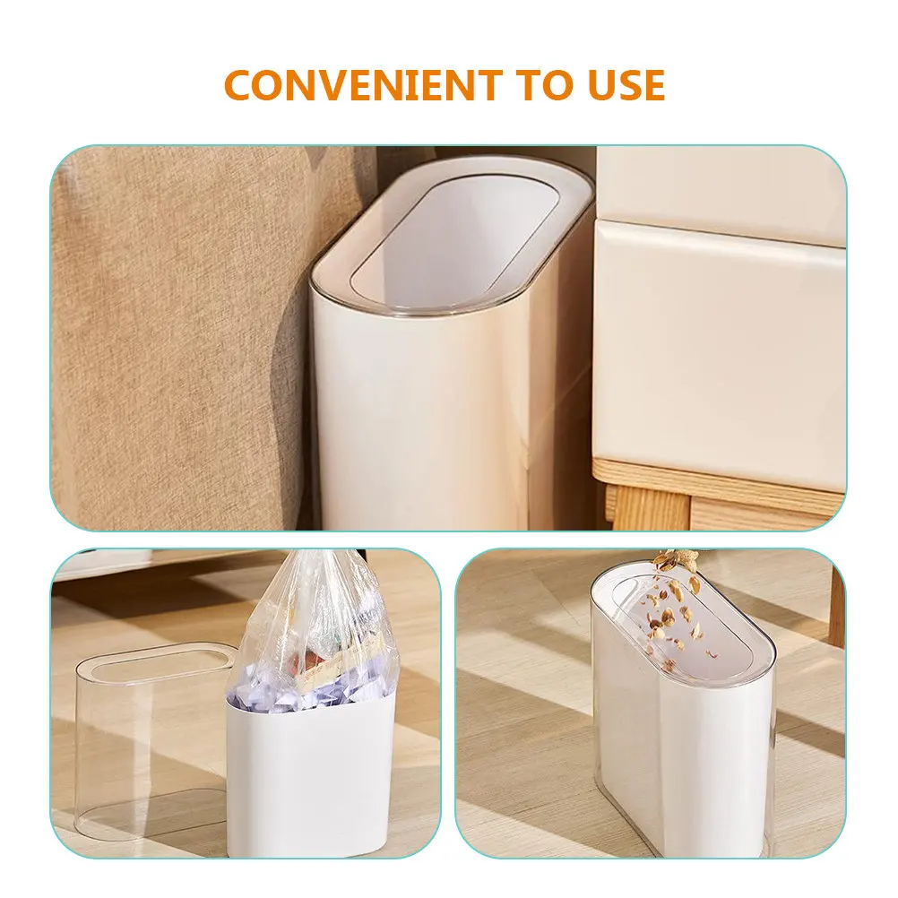 UUJOLY Cestino della spazzatura in plastica, piccolo, cestino per la spazzatura, per bagno, lavanderia, cucina, ufficio, camera dei bambini, dormitori, (azzurro, 4 litri