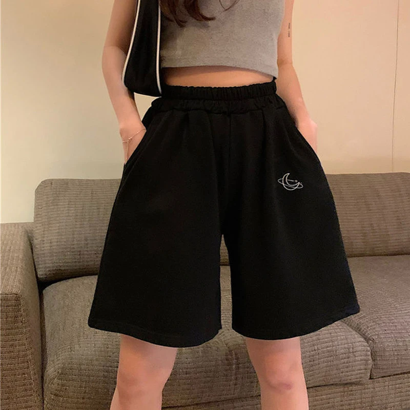 Shorts Summer Women's Clothing Losse High Waist Shorts Fashion Casual Harajuku Alle Match Student Chic Shorts Woman Pants gym shorts