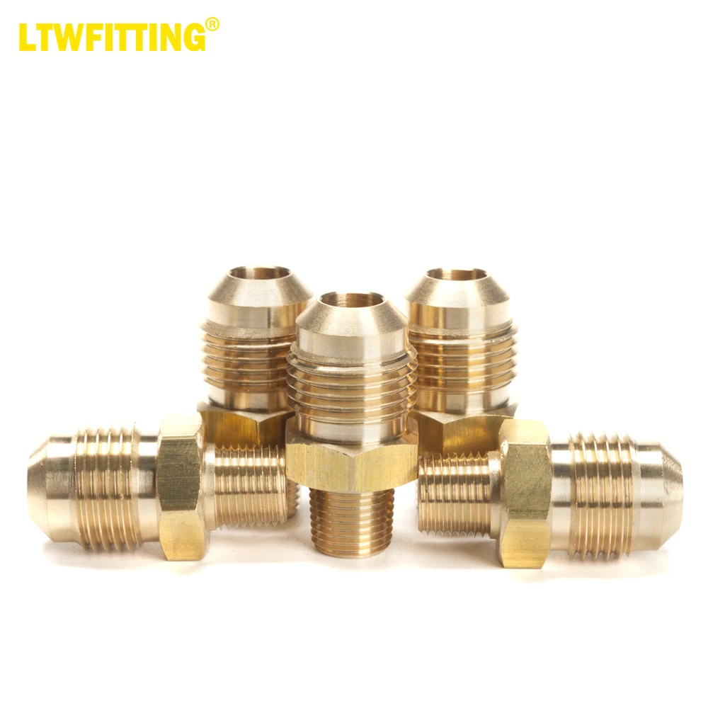 

Латунная раковина LTWFITTING 3/8 дюйма OD x 1/8 дюйма, Мужской NPT соединитель, трубчатый фитинг (комплект из 5)