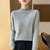 100% Merino Wool Women's Sweater, Classic, Knitted, Crew Neck, Long Sleeves, Pullover, Warm, Top, Basic, Autumn/Winter 2024 1