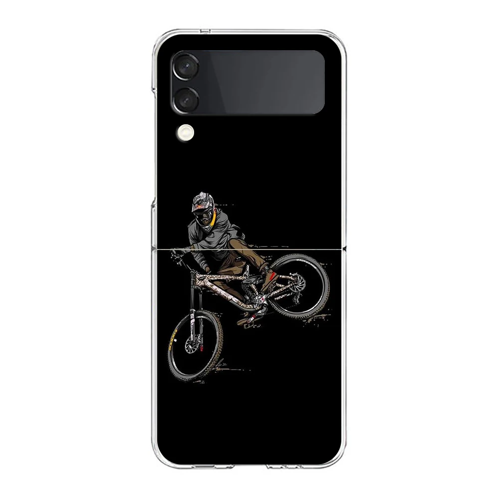 Rugged Mountain Bike Art Hard Folding Phone Case
