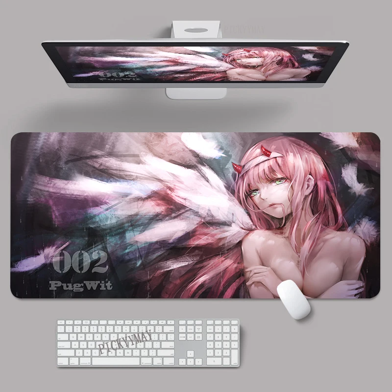 

Mouse Pad Zero Two Large Gamer Mousepad Sexy Girl Keyboard Mat XXXL Mouse Mats 31.4x11.8in Rubber Desk Pad Design Desk Rug