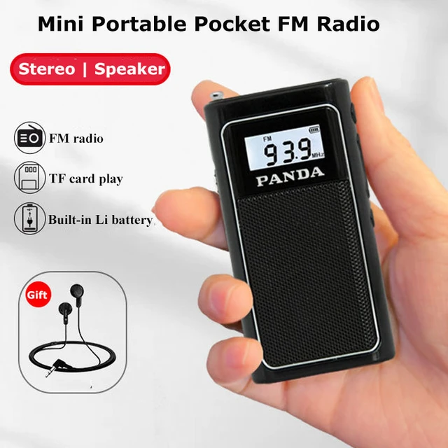 Mini Pocket Radio FM portatile DSP ricevitore FM altoparlante lettore MP3  supporto batteria al litio integrato TF Card Play ricaricabile - AliExpress