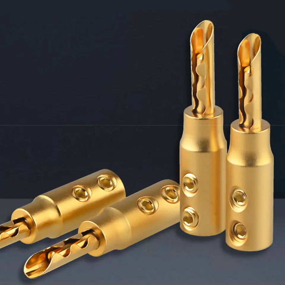 Pack De 10 Pairs Banana Plug 24k Gold Para Audio De Alta Cal | Meses Sin Interés - Foto 5