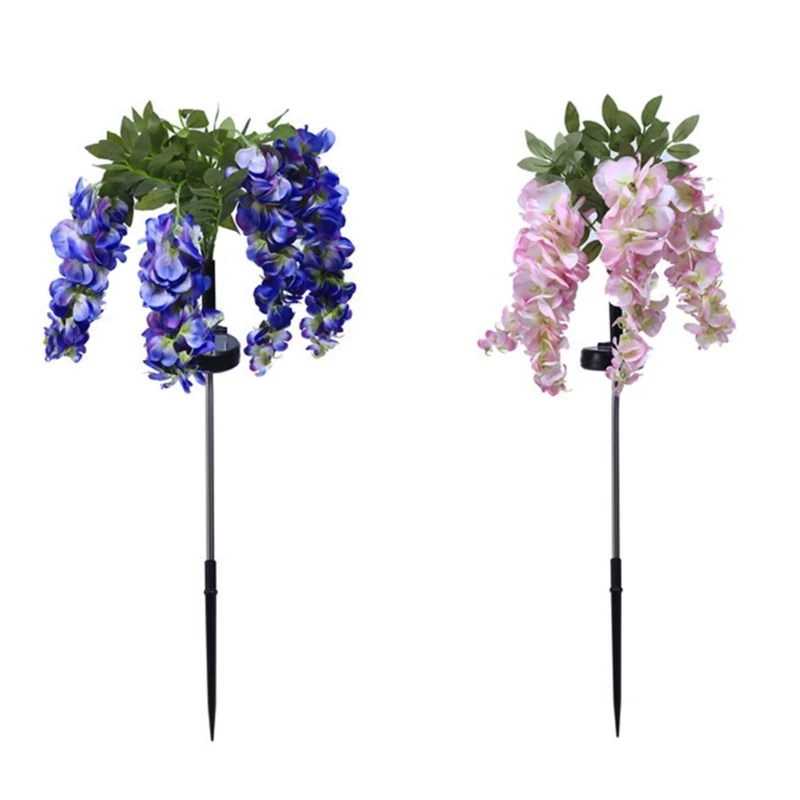 

Solar Flower Garden Stake Multifunction Yard Sign Ornament Crafts Supplies for Holiday Birthday Party Backpack Dropship