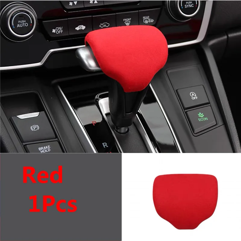 

Car Alcantara Knob Cover Gear Head Shift Knob Cover Gear Shift Collars Case For Honda CRV CR-V 2021 2020 2019 2018 2017
