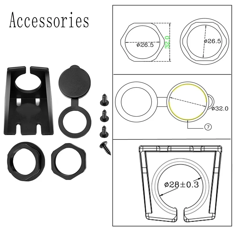 Universal USB and Type-C Extension Cable - Male to Female, Waterproof Flush Mount for Dashboard Installation
