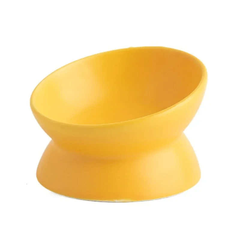 thumbnail image 1 of Cuencos elevados para gatos y perros pequeños, plato de alimentación de alimentos elevado con inclinación de 15°, soporte de cerámica, comedero para gatos y cachorros, 6 colores, 1 of 5