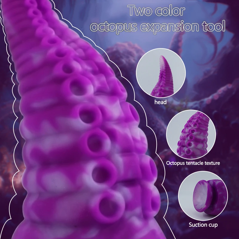 Liquid Silicone Octopus Tentacles Adult Toy Sex Toy Anal Plug Progressive Vaginal Dilator Monster Penis G-spot Massager