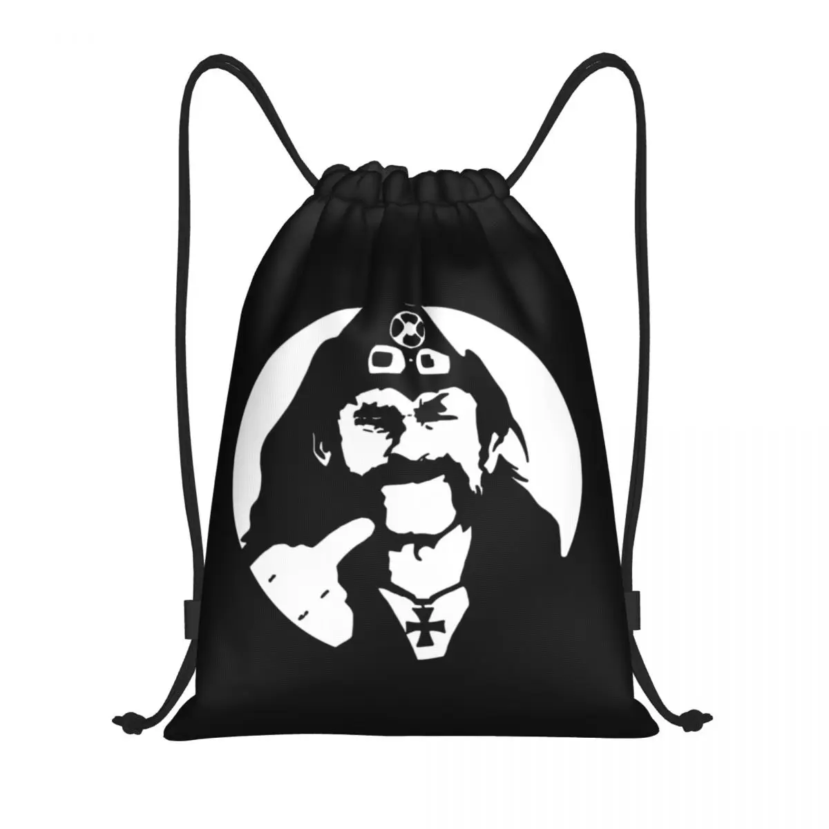 

Funny Lemmys Heavy Metal Drawstring Backpack Women Men Sport Gym Sackpack Foldable Shopping Bag Sack