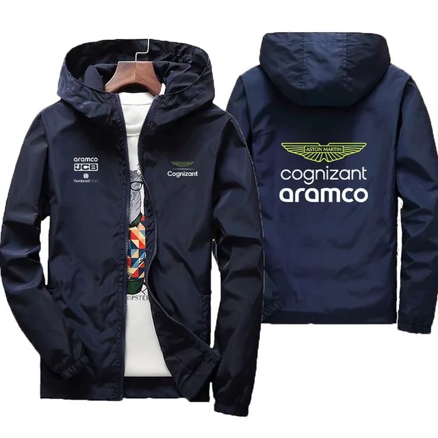 Aston Martin Racing Team Men's Casual Hooded Zip Windbreaker Jacket Spring Autumn 2026 Style 2