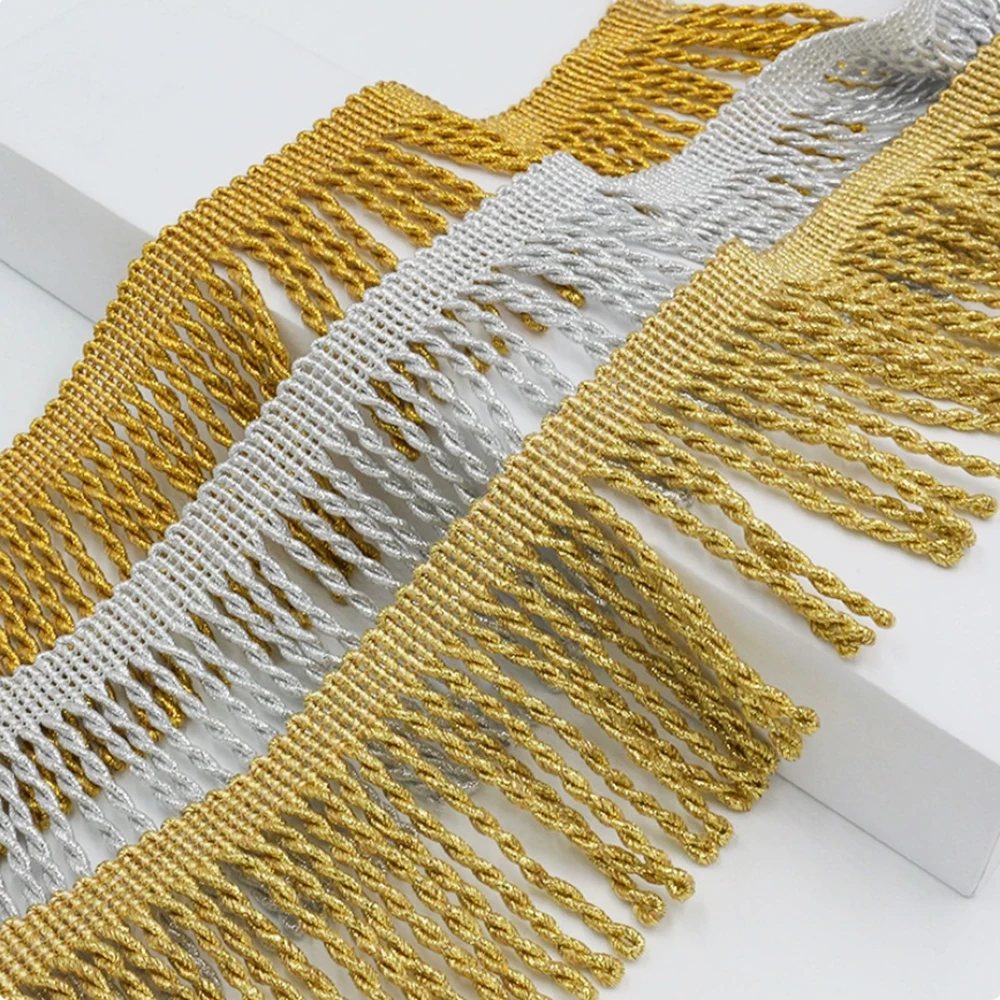 10 Metri di Frange Intrecciate per Vestiti, Tende, Decorazioni, Nastri Decorativi, Accessori per Cucito Fai-da-Te