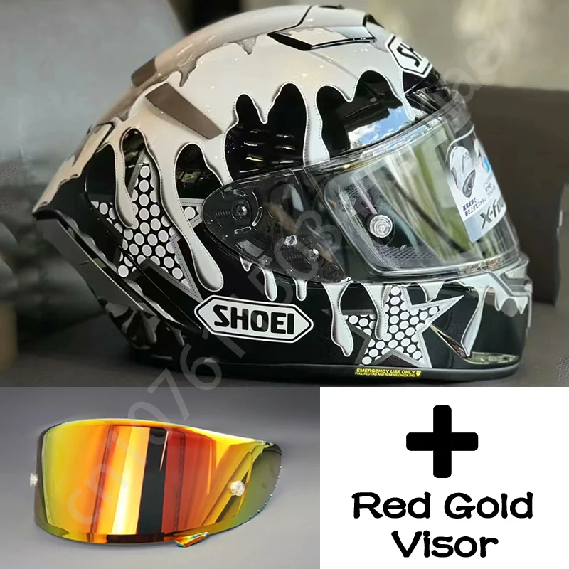フルフェイスのオートバイ用ヘルメットSHOEI-X-14,森,TC-5,x