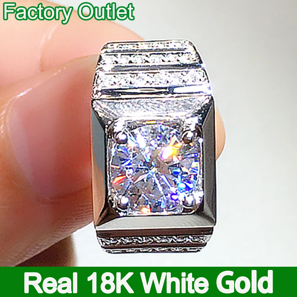 Platinum and 18K Gold Unisex Natural Diamond Pinky Ring – ASSAY