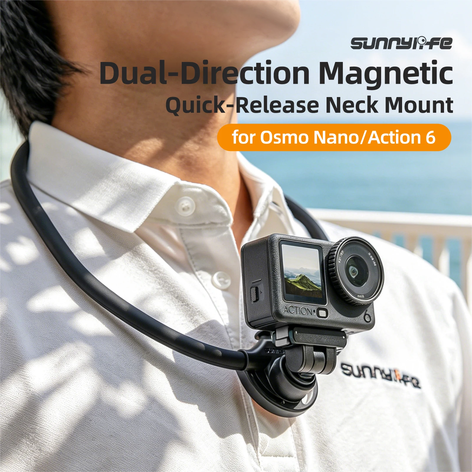 Ergonomic Magnetic Neck Strap with Adjustable Quick Release Mount