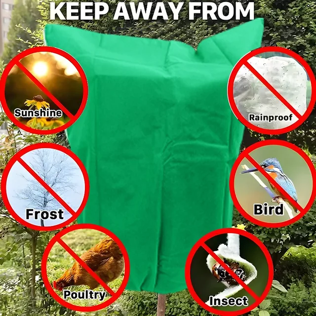 Plant Protection Cover Non-woven Thickened Winter Tree Drawstring Blanket Wind Pest And Animal Cover Garden Plant Tree Frost Bag 2