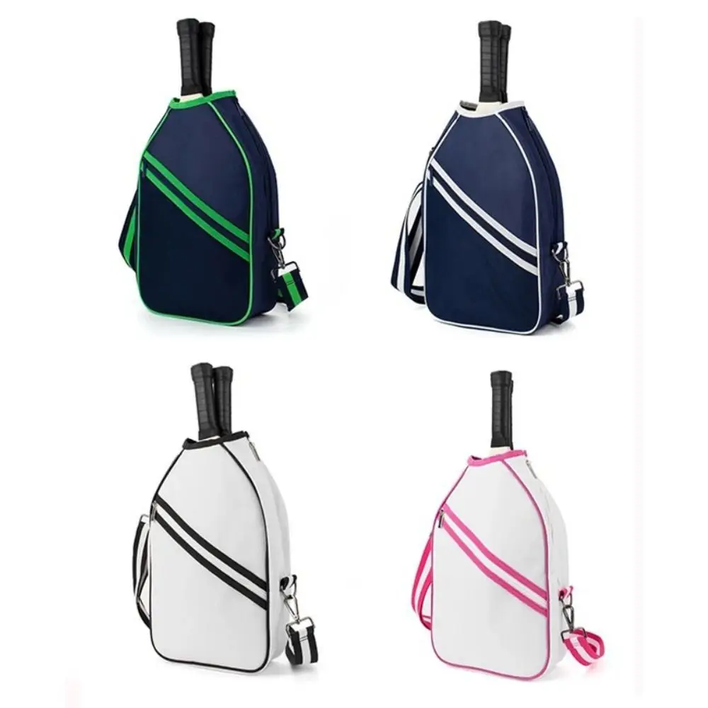 Durable Oxford Pickleball Paddle Cover Lightweight Large Capacity Racket Case Wear-resistant Portable Crossbody Racket Bag