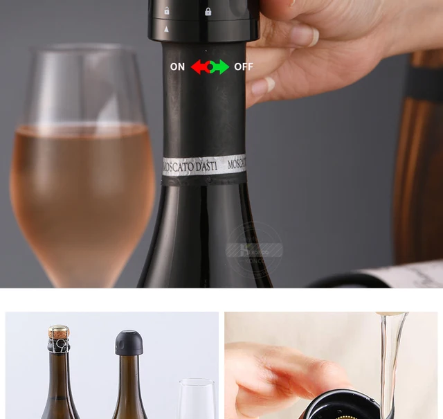 Bouchon de bouteille de vin rouge sous vide, bouchons de vin réutilisables,  scellant de bouteille de champagne, bouchon de vin pour gardien frais, 1  pièce, 3 pièces - AliExpress