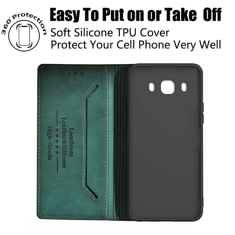 J7 2016 Leather Flip Case For Samsung Galaxy J7 2016 Phone Case