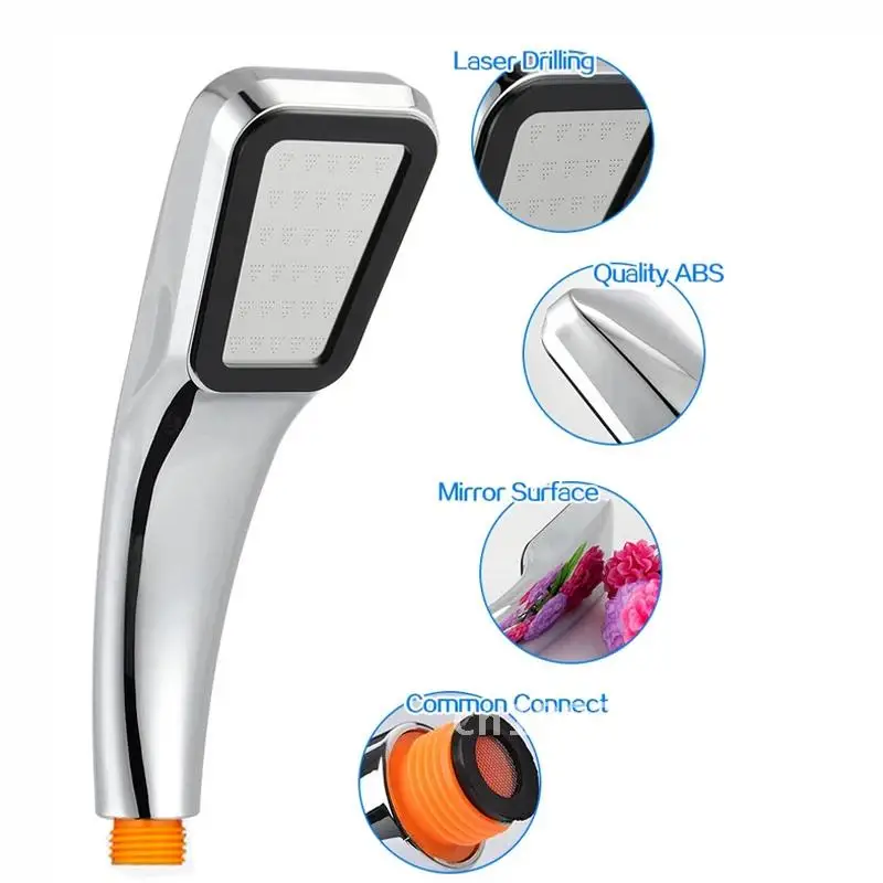 

High Pressure 300 Holes Rain Shower Head Water Saving One Key To Stop Water Nozzle Bathroom Accessories chuveiro