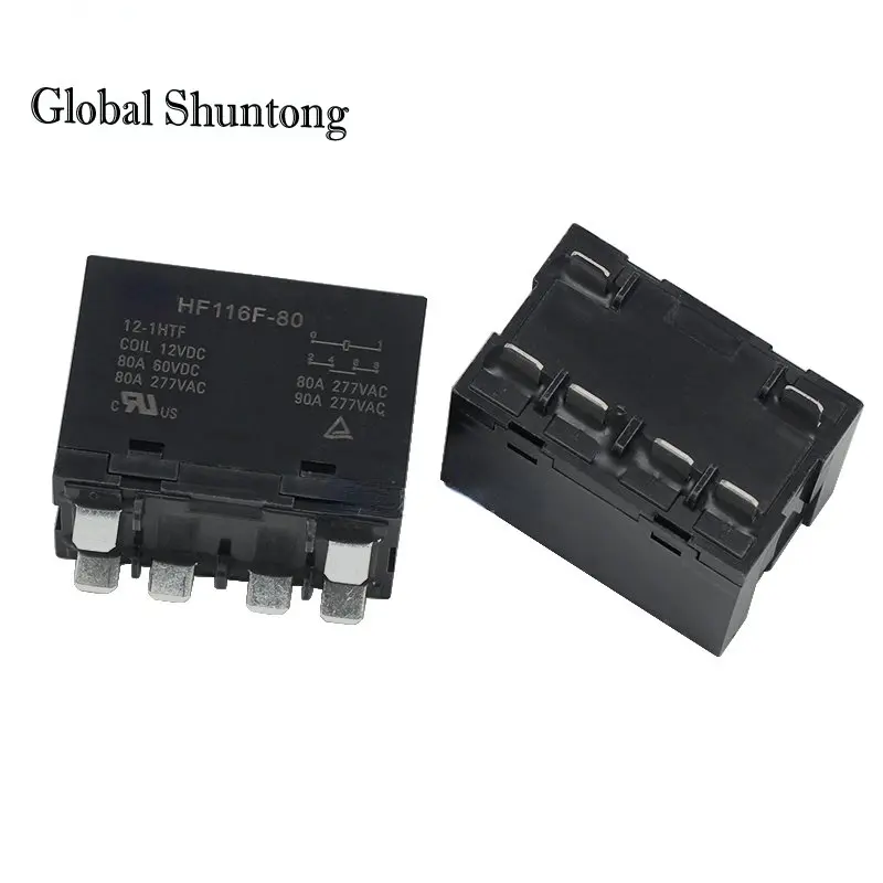 

1PCS HF116F-80-12-1HTF HF116F-80-24-1HTF Normally Open 80A 277VAC High Power Relay 12VDC 24VDC