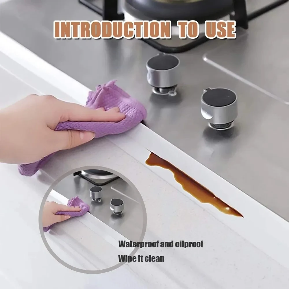 PVC Sealing Strip Tape Bathroom Bath Toilet Caulk Tape Self Adhesive Waterproof Mildew Proof Tapes For Kitchen Sink Wall Corner