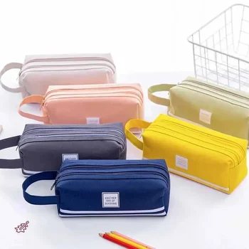 Double zipper pencil case Portable pencil case for students Back to school Anime for girls Stationery bag Gift 1