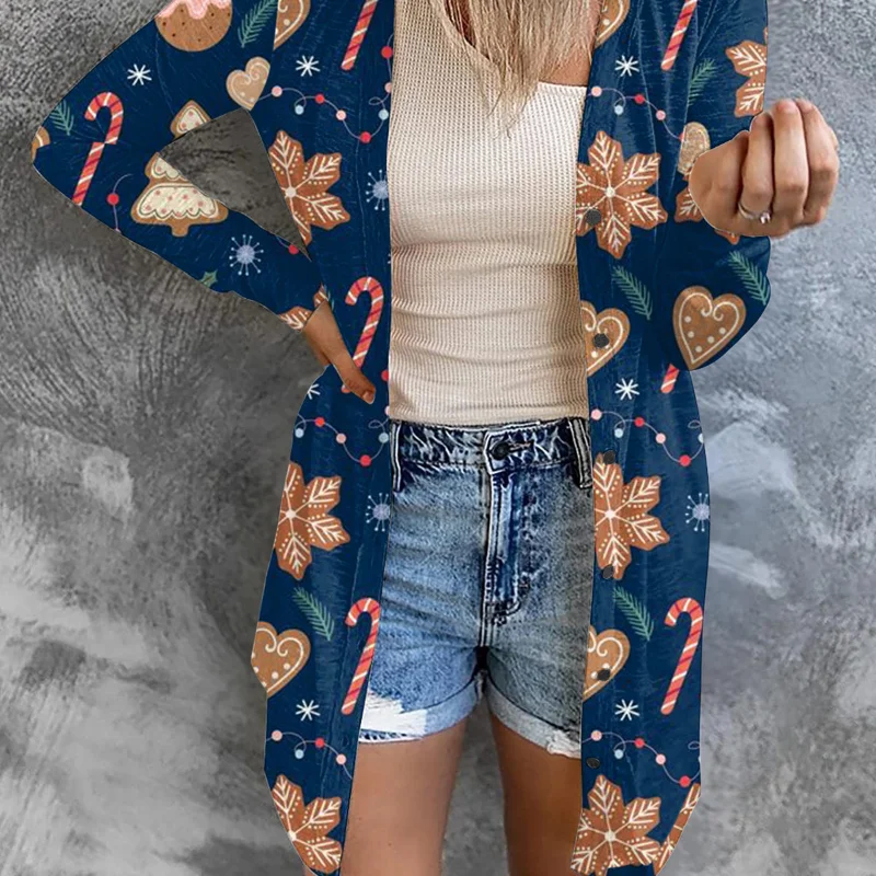 2023 New Women's Christmas Clothing Autumn Winter Long Sleeve Commuter Office Lady Loose Fashion Streetwear Plant Flowers Tops