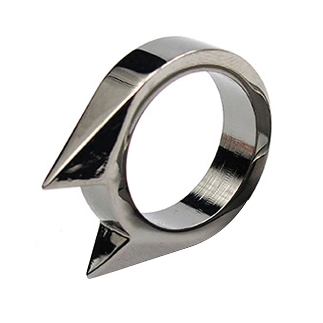 1Pc Safety Survival Ring EDC Tool Self Defence Stainless Steel Ring Finger Defense Ring Tool for Women Men 4