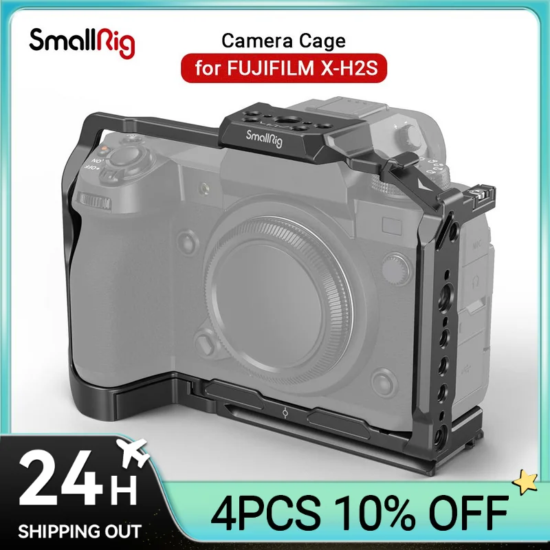 

SmallRig Multifunctional Cage for FUJIFILM X-H2S with FT-XH / VG-XH Battery Grip Bottom with Arca-Swiss Quick Release Plate 3933